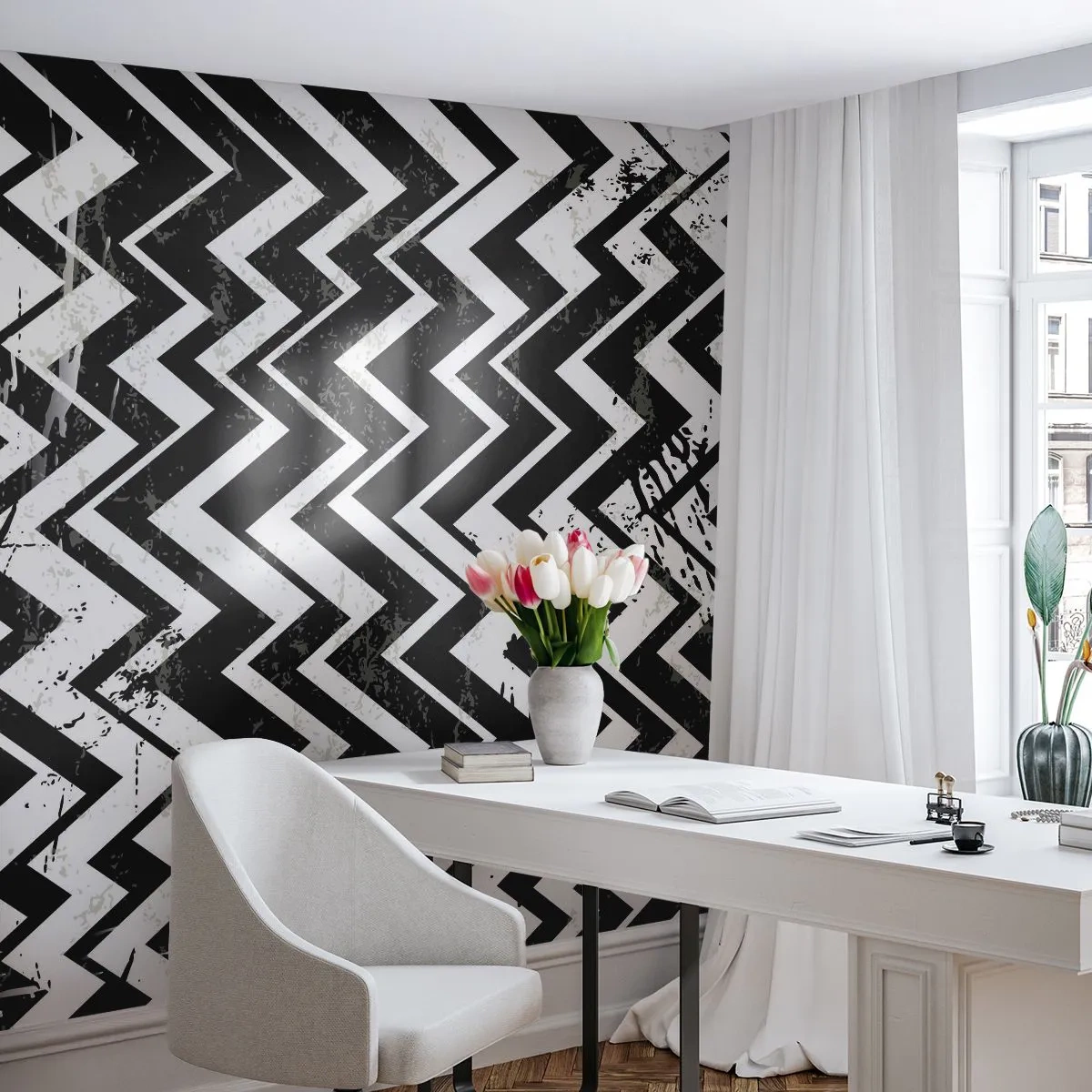 Fototapeta na mieru Standard Eco - Cik-biele, cik-čierne - Abstrakcia, Kus, Čierna a biela