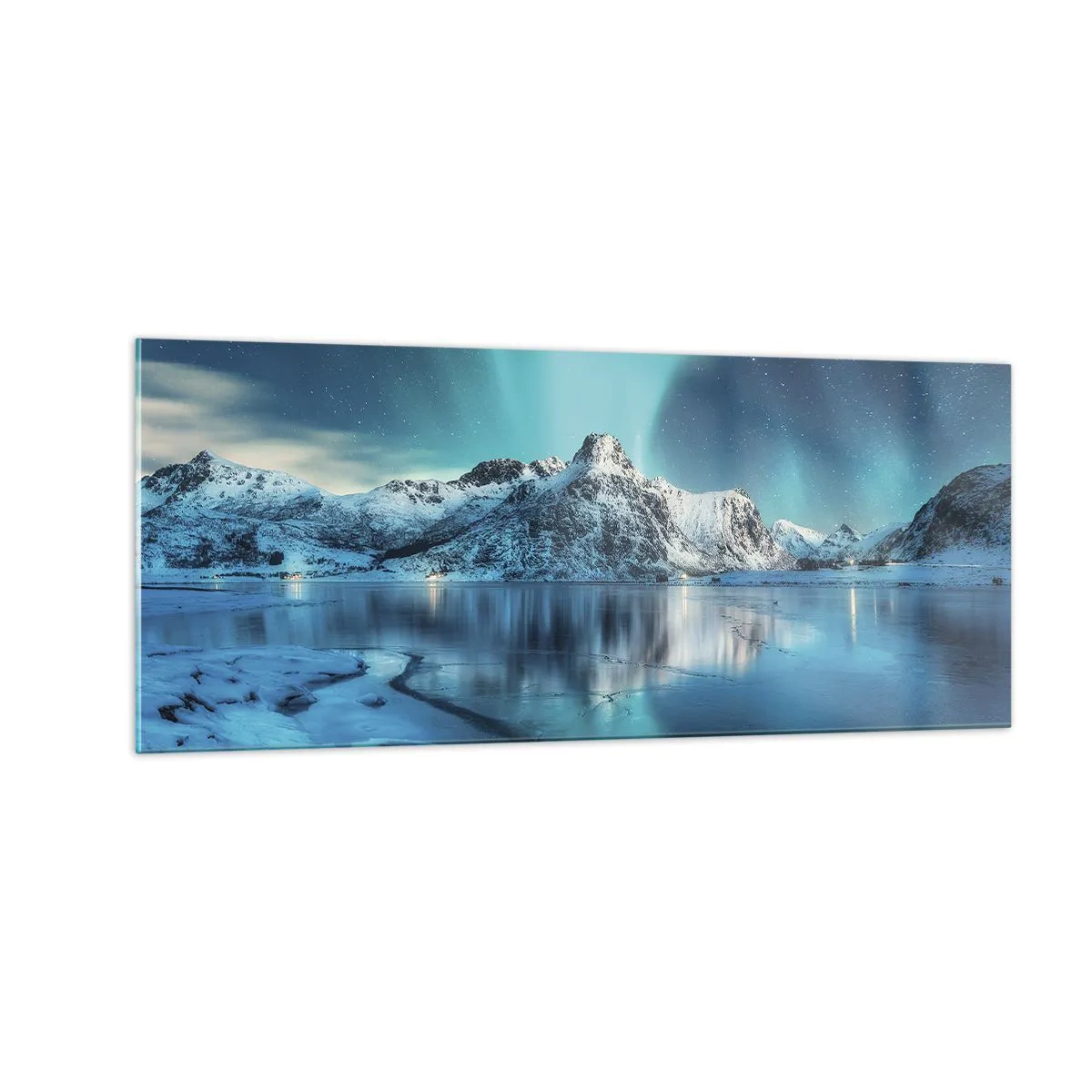 Obraz na skle - Noc plná svetla - 100x40 cm