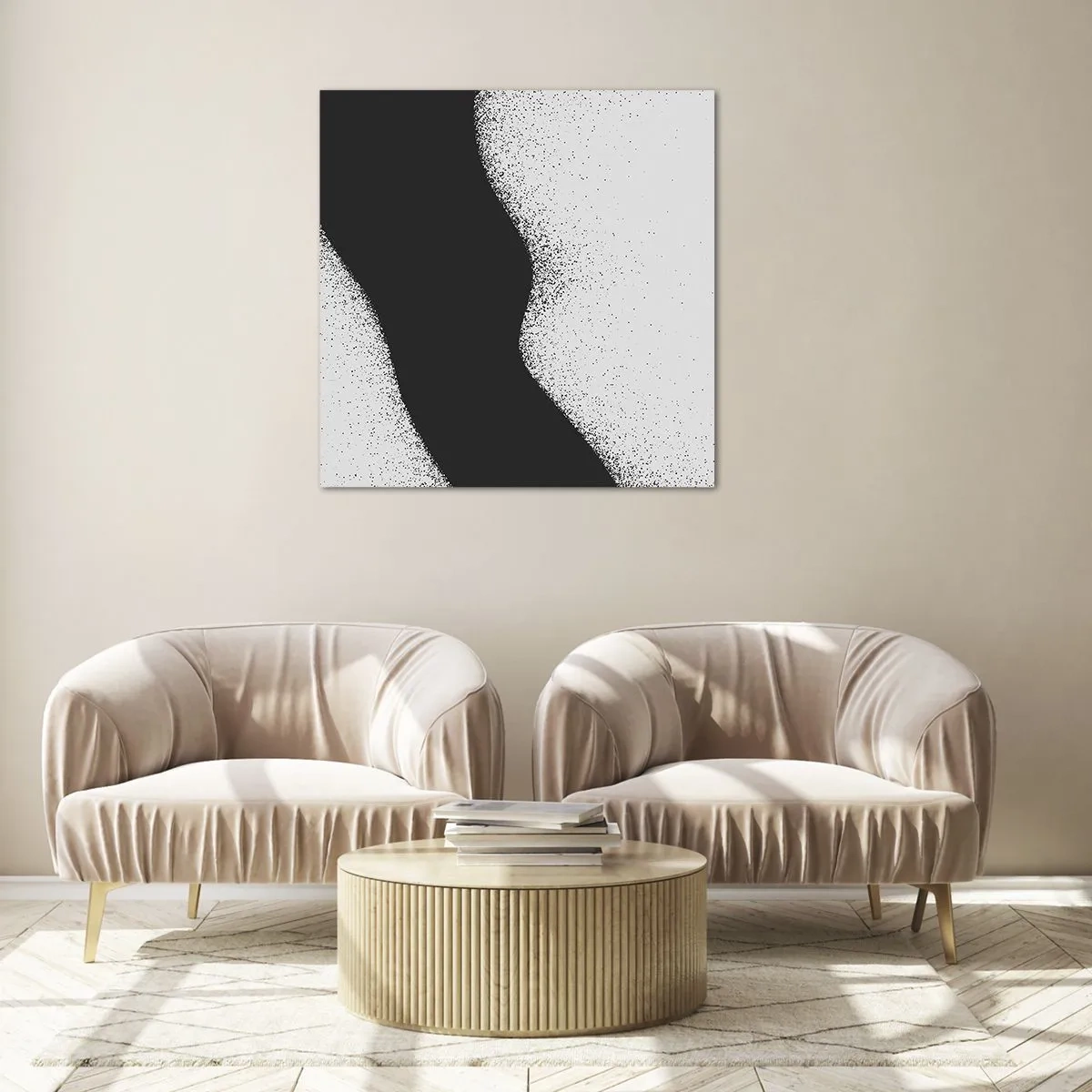 Obraz na skle - Plynulá rovnováha - 50x50 cm