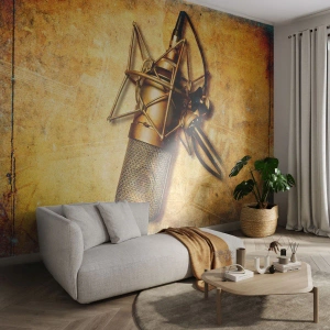 Fototapeta Standard Eco - Zlaté roky rádia - Mikrofón, Hudba, Retro - 350x256 cm
