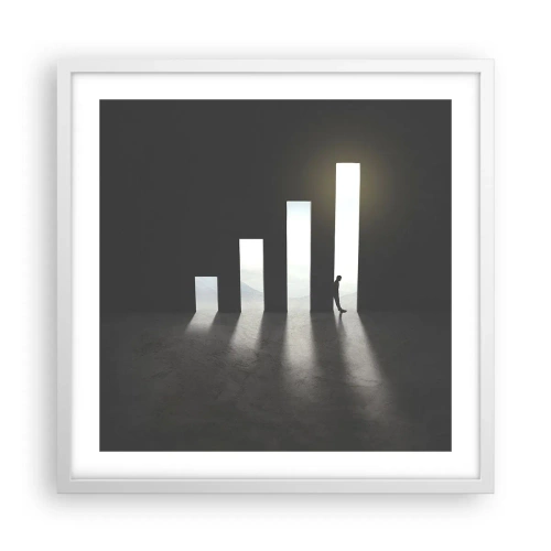 Plagát v bielom ráme - Úspech – impresia - 50x50 cm
