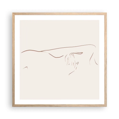 Plagát v ráme zo svetlého duba - Tvar túžby - 60x60 cm