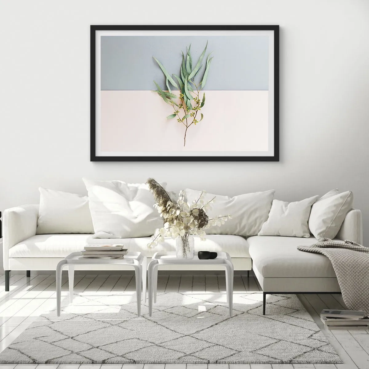 Plagát v čiernom ráme - Pastelová jemnosť - 70x50 cm