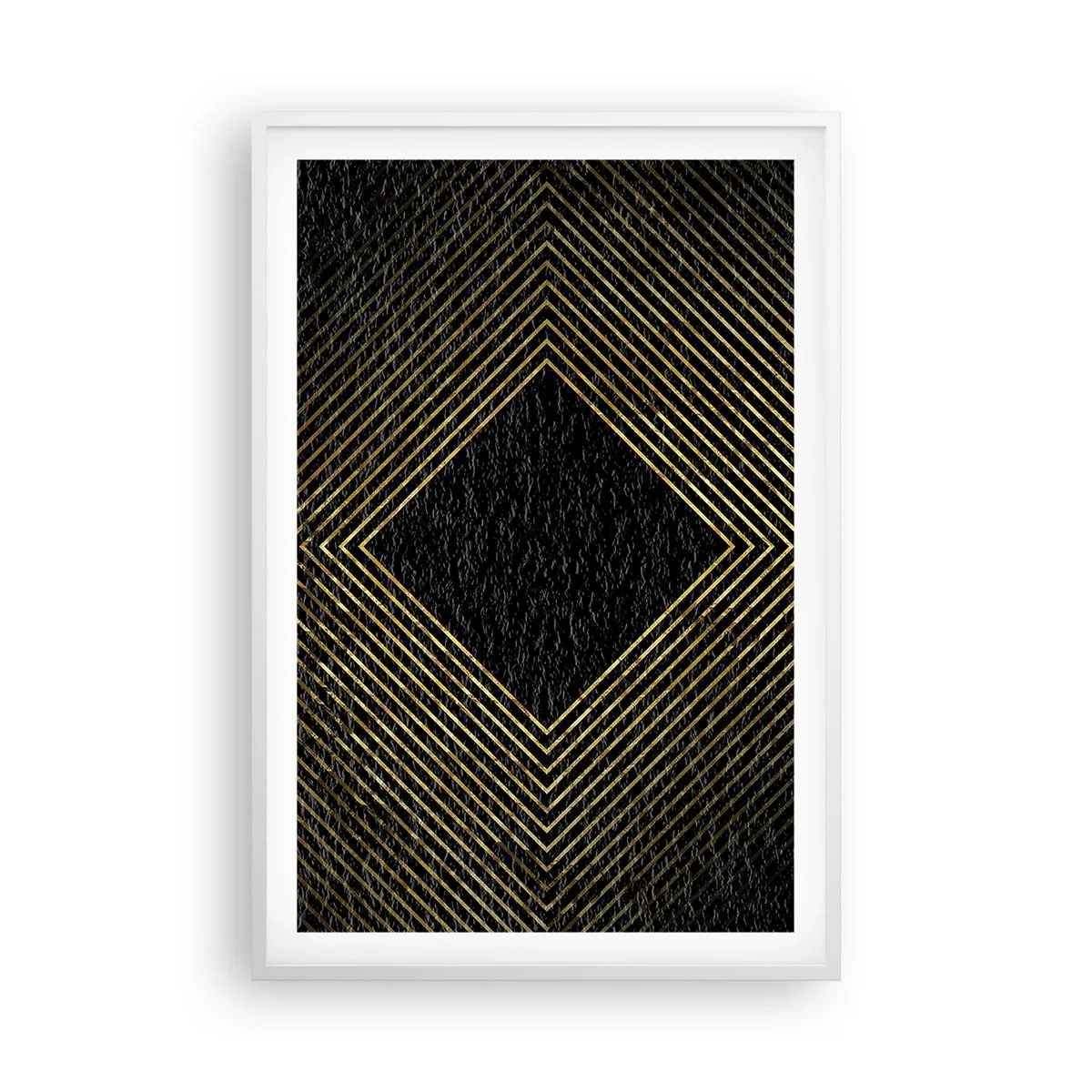 Plagát v bielom ráme - Geometria v štýle glamour - 61x91 cm