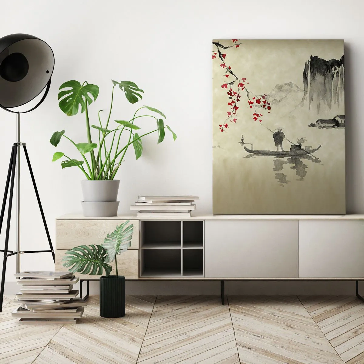 Obraz na plátne - V krajine kvitnúcich čerešní - 80x120 cm