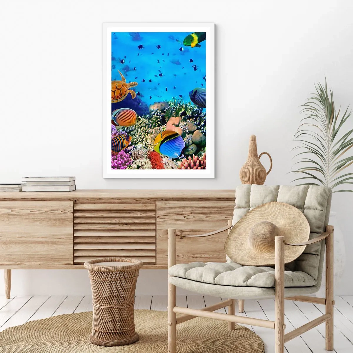 Plagát v bielom ráme - Čo vieme o živote… - 30x40 cm