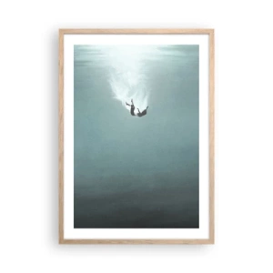 Plagát v ráme zo svetlého duba - V objatí oceánu - 50x70 cm
