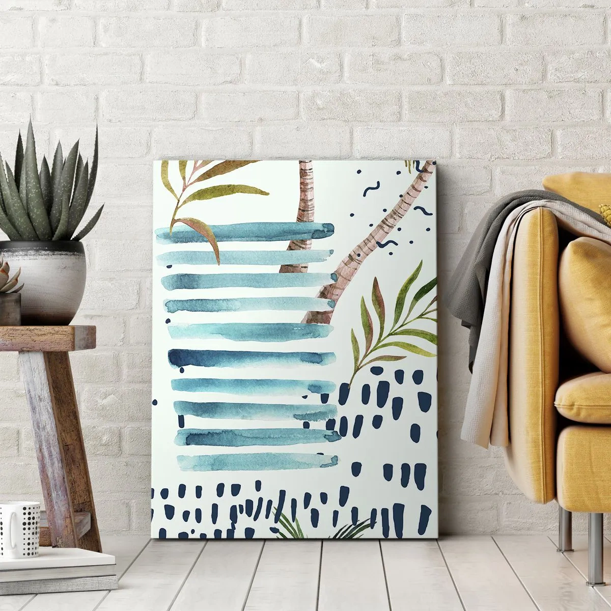 Obraz na plátne - Prázdniny pod palmami - 80x120 cm