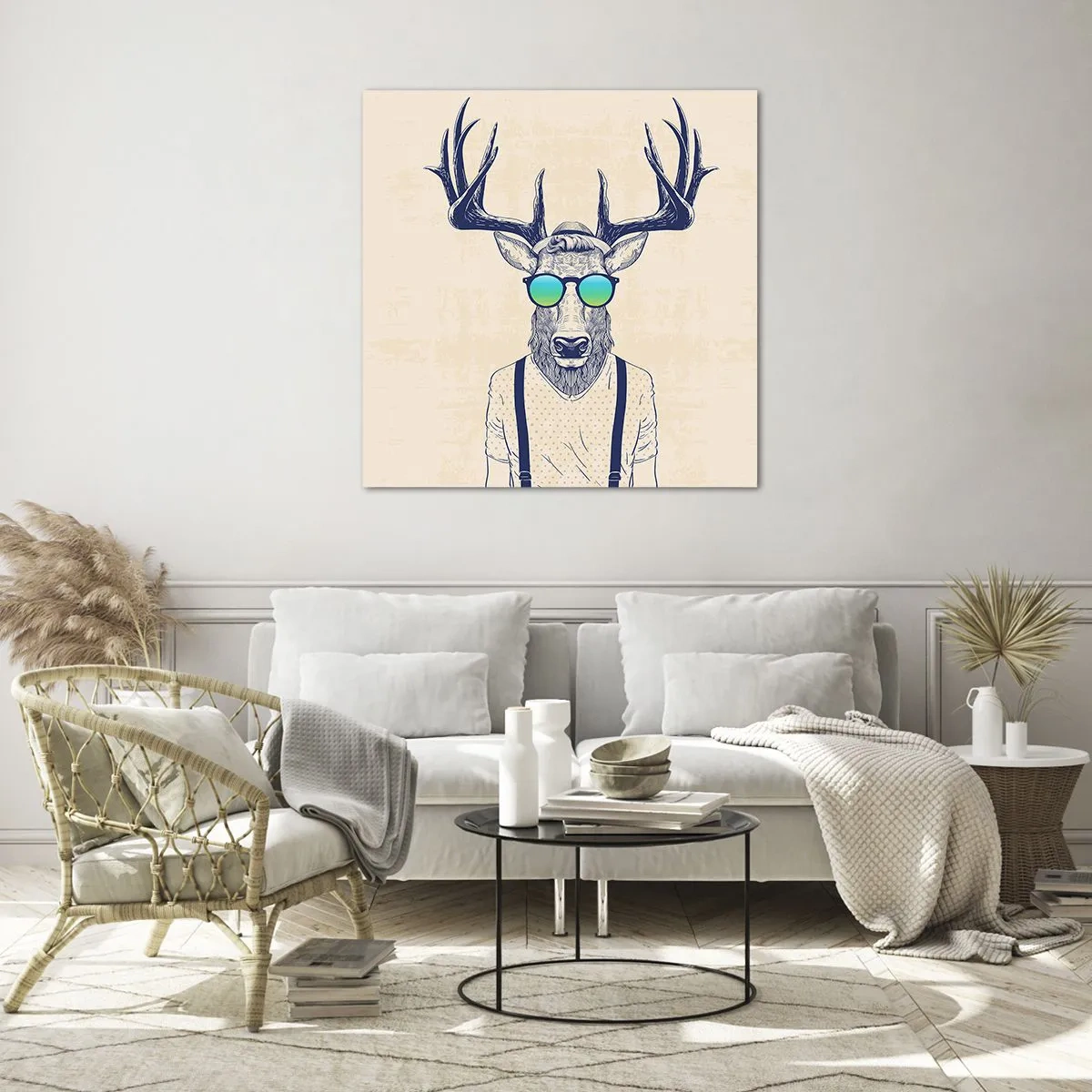 Obraz na skle - A koho si čakal? - 60x60 cm