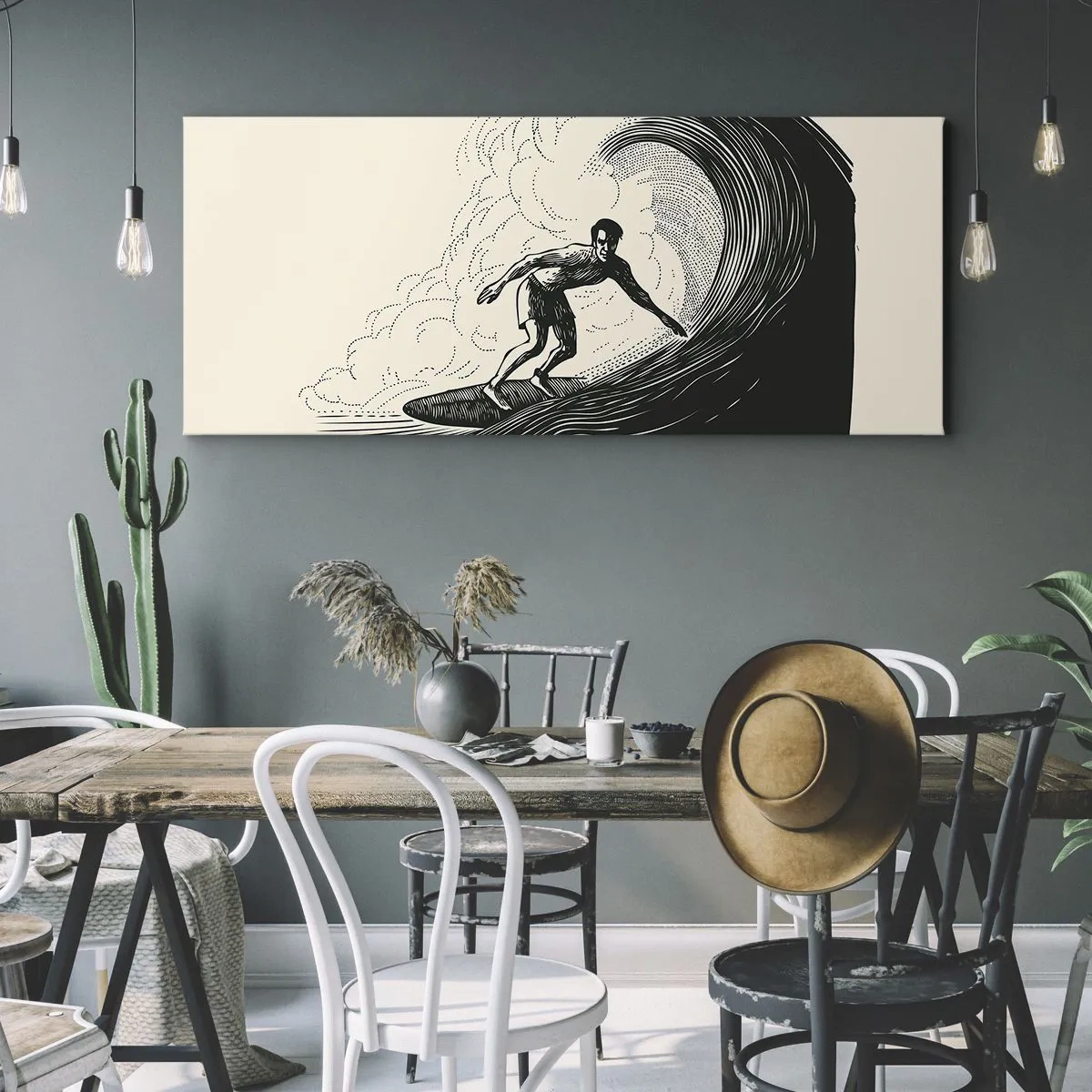 Obraz na plátne - Kráľ vĺn - 100x40 cm