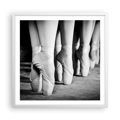 Plagát v bielom ráme - Spoločne, ľahko - 60x60 cm