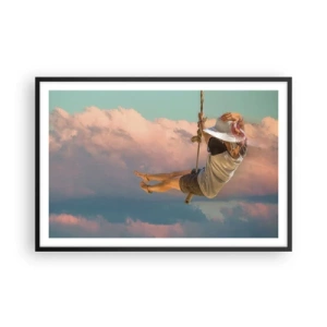 Plagát v čiernom ráme - Hra v oblakoch - 91x61 cm