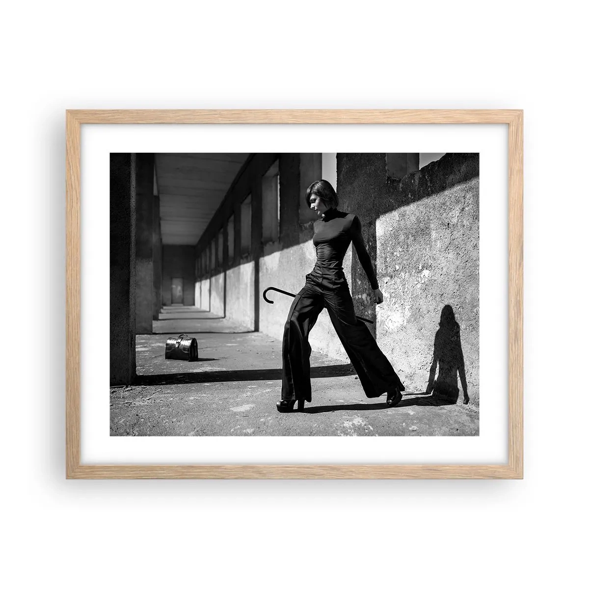 Plagát v ráme zo svetlého duba - Mestská elegancia - 50x40 cm