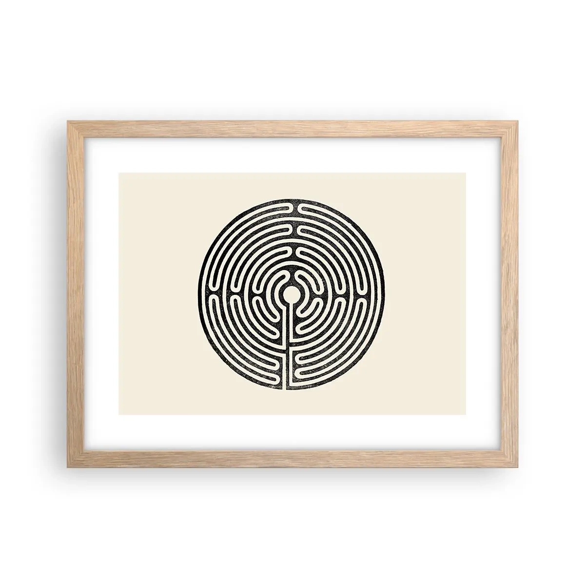 Plagát v ráme zo svetlého duba - Tajomný poriadok - 40x30 cm