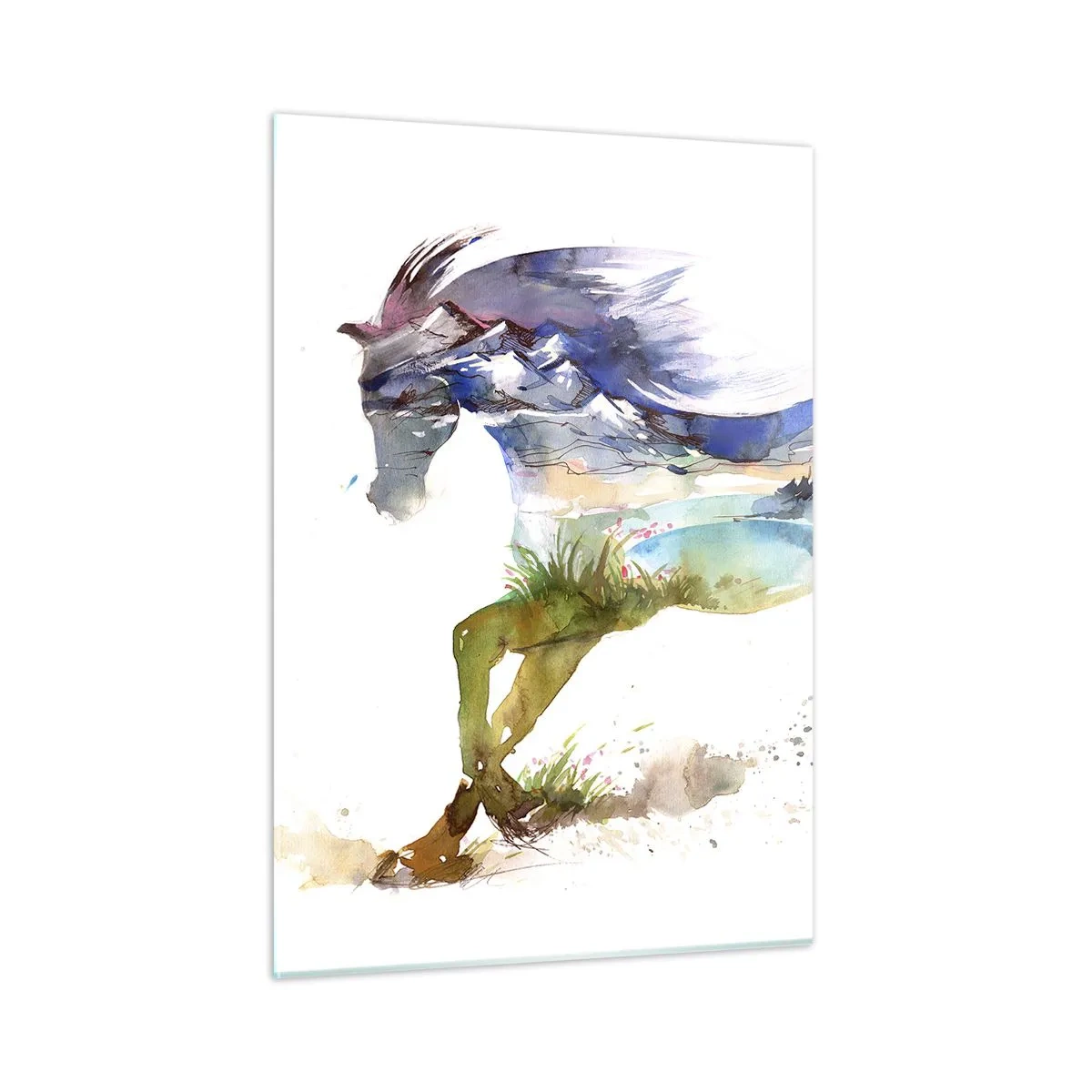 Obraz na skle - Z lúky priamo do neba - 50x70 cm