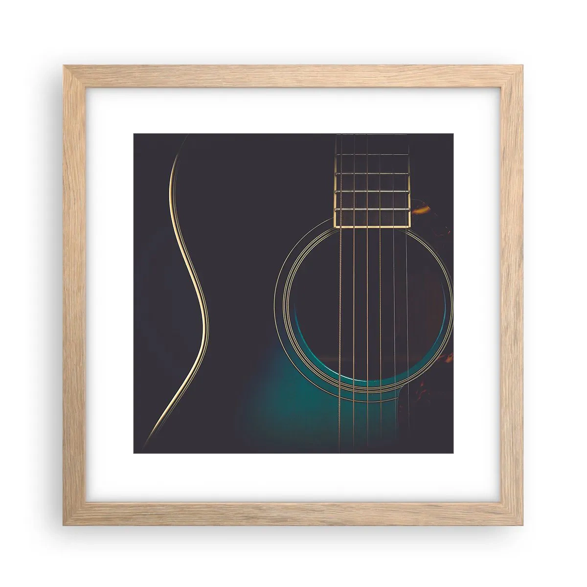 Plagát v ráme zo svetlého duba - Okamih, než to zaznie - 30x30 cm