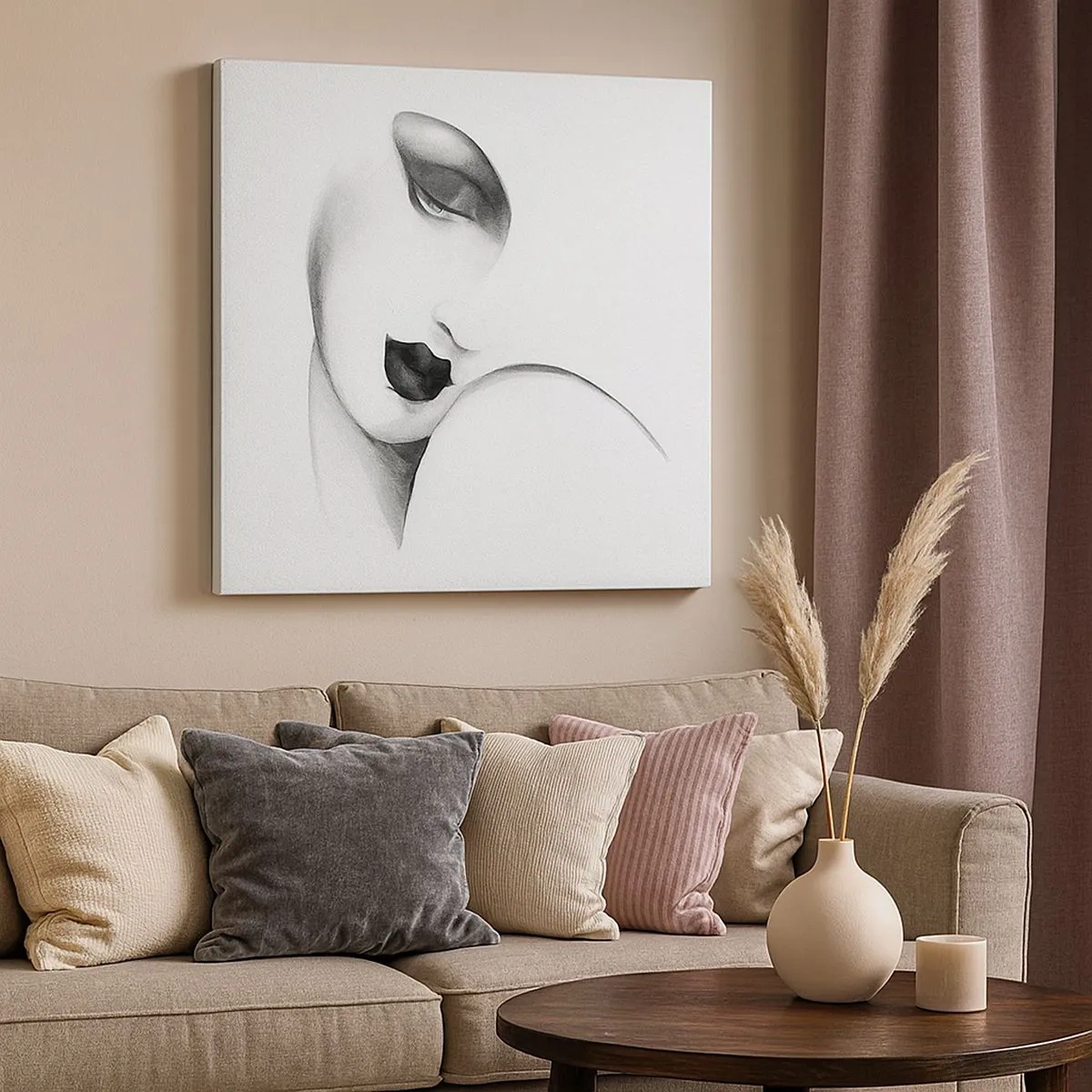 Obraz na plátne - V štýle Lempickej - 30x30 cm