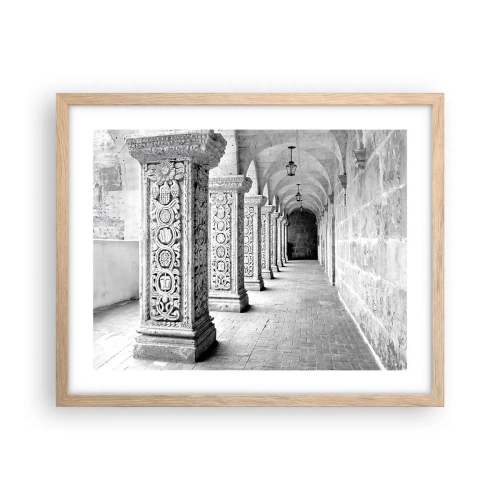 Plagát v ráme zo svetlého duba - Kam…? - 50x40 cm