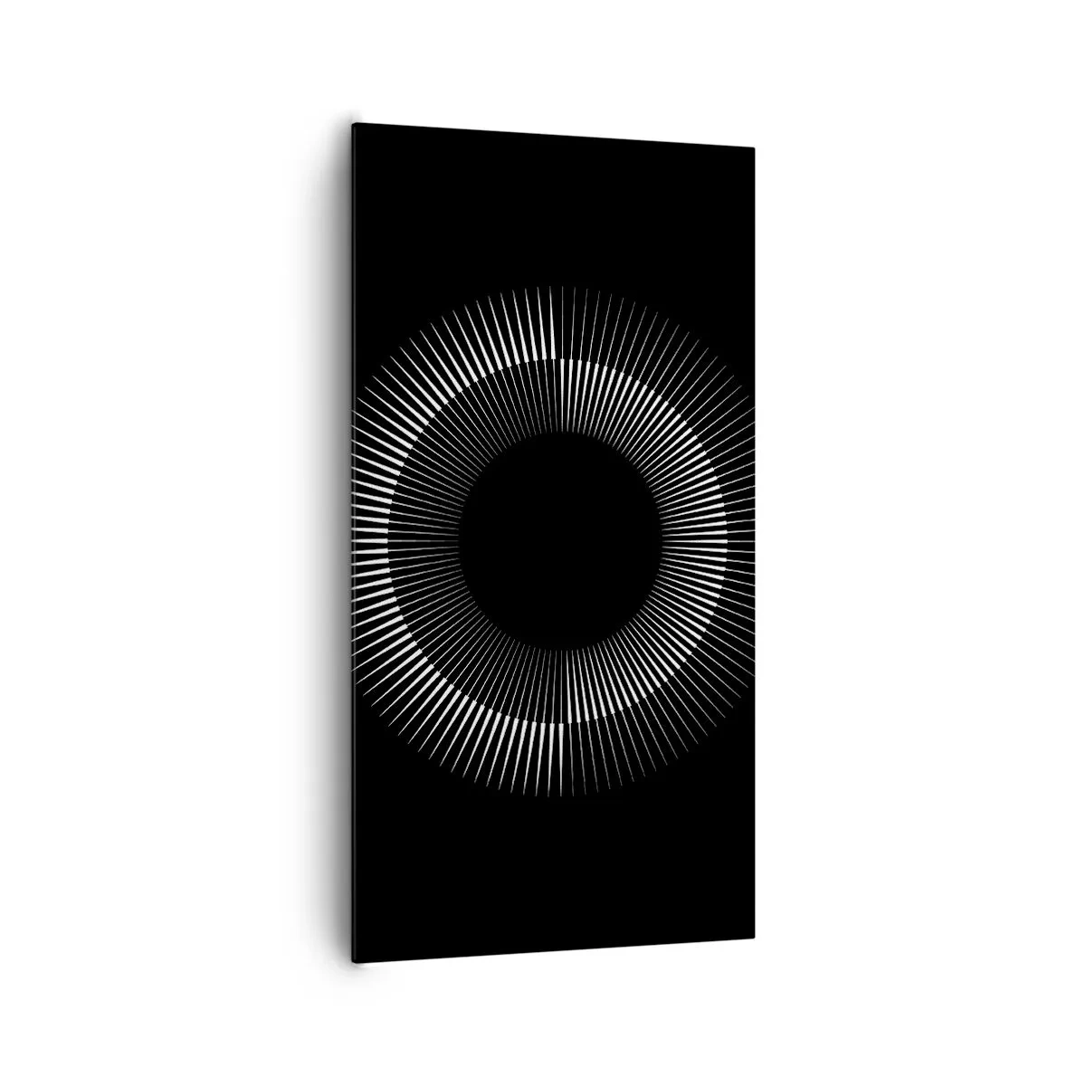 Obraz na plátne - Čierne slnko - 65x120 cm
