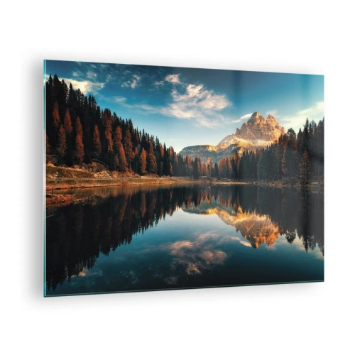 Obraz na skle - Dvojitá krajina - 70x50cm - Dvojitá krajina - Moderná nástenná dekorácia do obývacej izby a spálne ARTTOR