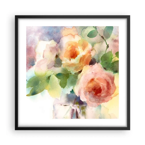 Plagát v čiernom ráme - Jemné ako akvarel - 50x50 cm