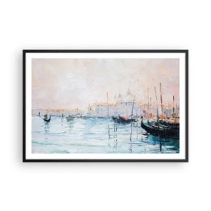 Plagát v čiernom ráme - Za vodou, za hmlou - 91x61 cm