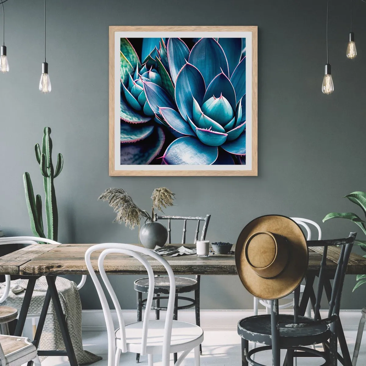 Plagát v ráme zo svetlého duba - Vitálna sila - 30x30 cm