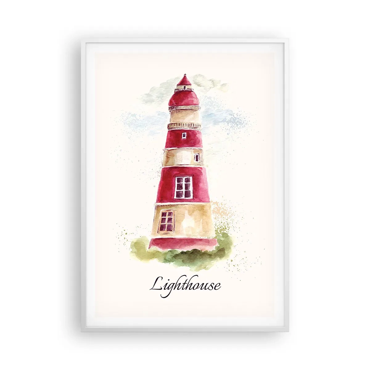 Plagát v bielom ráme - Tu je vždy počasie - 70x100 cm