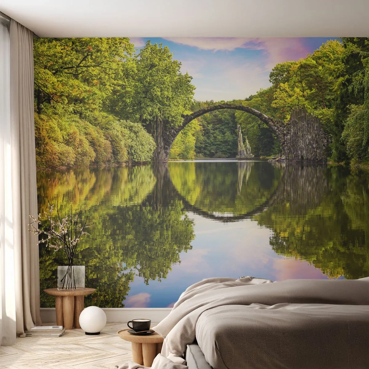 Fototapeta Premium Sand - Na rozhraní dvoch svetov - Krajina, Rieka, Most - 500x350 cm