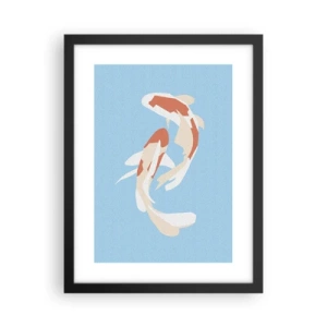 Plagát v čiernom ráme - Spontánne synchronizované plávanie - 30x40 cm