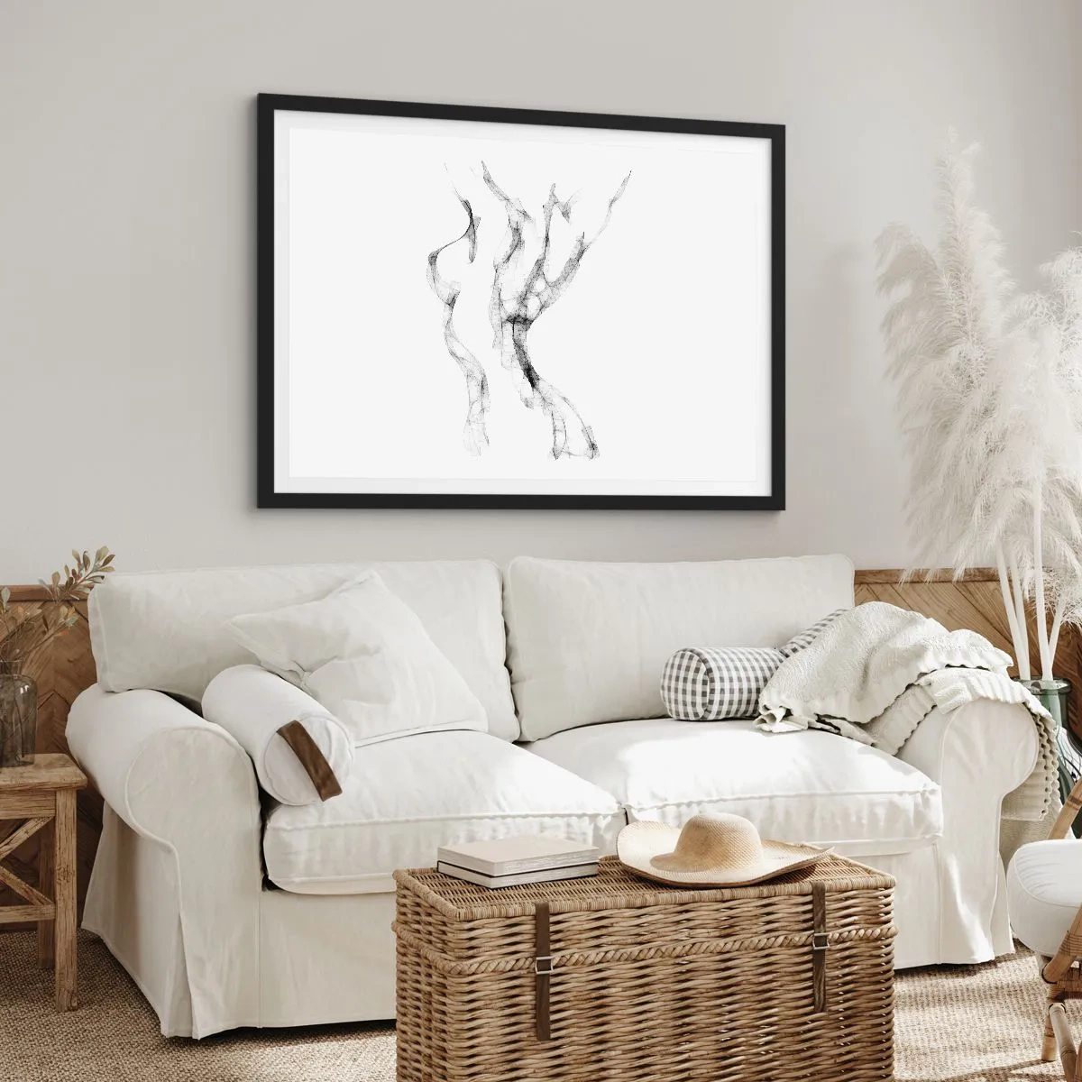 Plagát v čiernom ráme - Krásna a silná - 100x70 cm