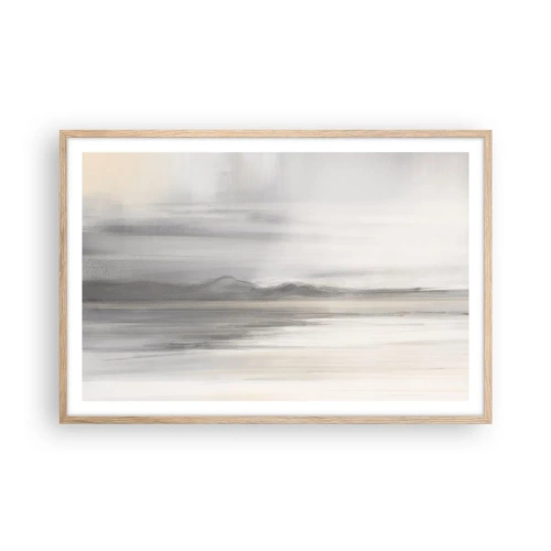 Plagát v ráme zo svetlého duba - Zamyslená diaľka - 91x61 cm