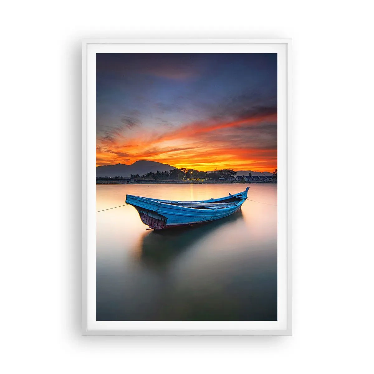 Plagát v bielom ráme - Blíži sa dobrá noc - 70x100 cm