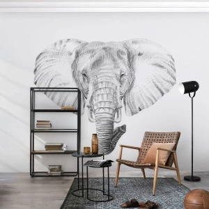 Fototapeta na mieru Premium Canvas - „Bol jeden slon, veľký ako - slon“ - Zvieratá, Slon, Grafika