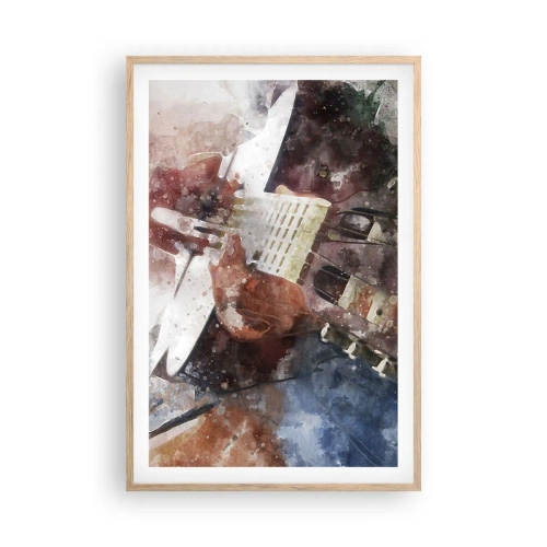 Plagát v ráme zo svetlého duba - Čo si o tom myslíš? - 61x91 cm