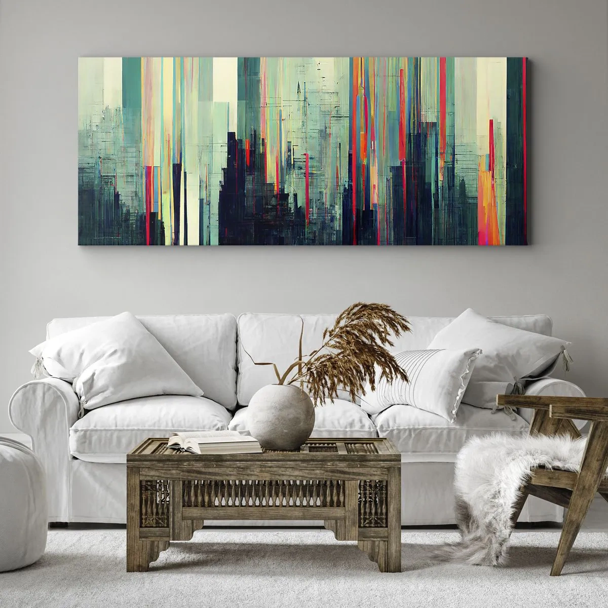 Obraz na plátne - Futuristické mesto - 100x40 cm