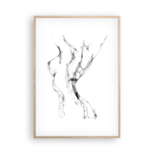 Plagát v ráme zo svetlého duba - Krásna a silná - 70x100 cm