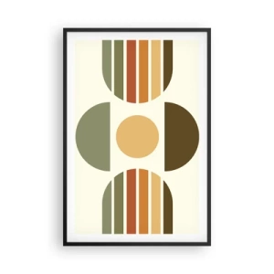 Plagát v čiernom ráme - Vo farbách zeme - 61x91 cm