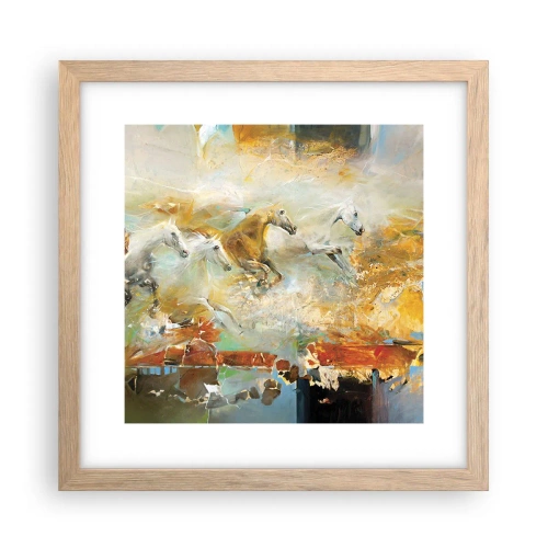 Plagát v ráme zo svetlého duba - Cvála svetlom - 30x30 cm