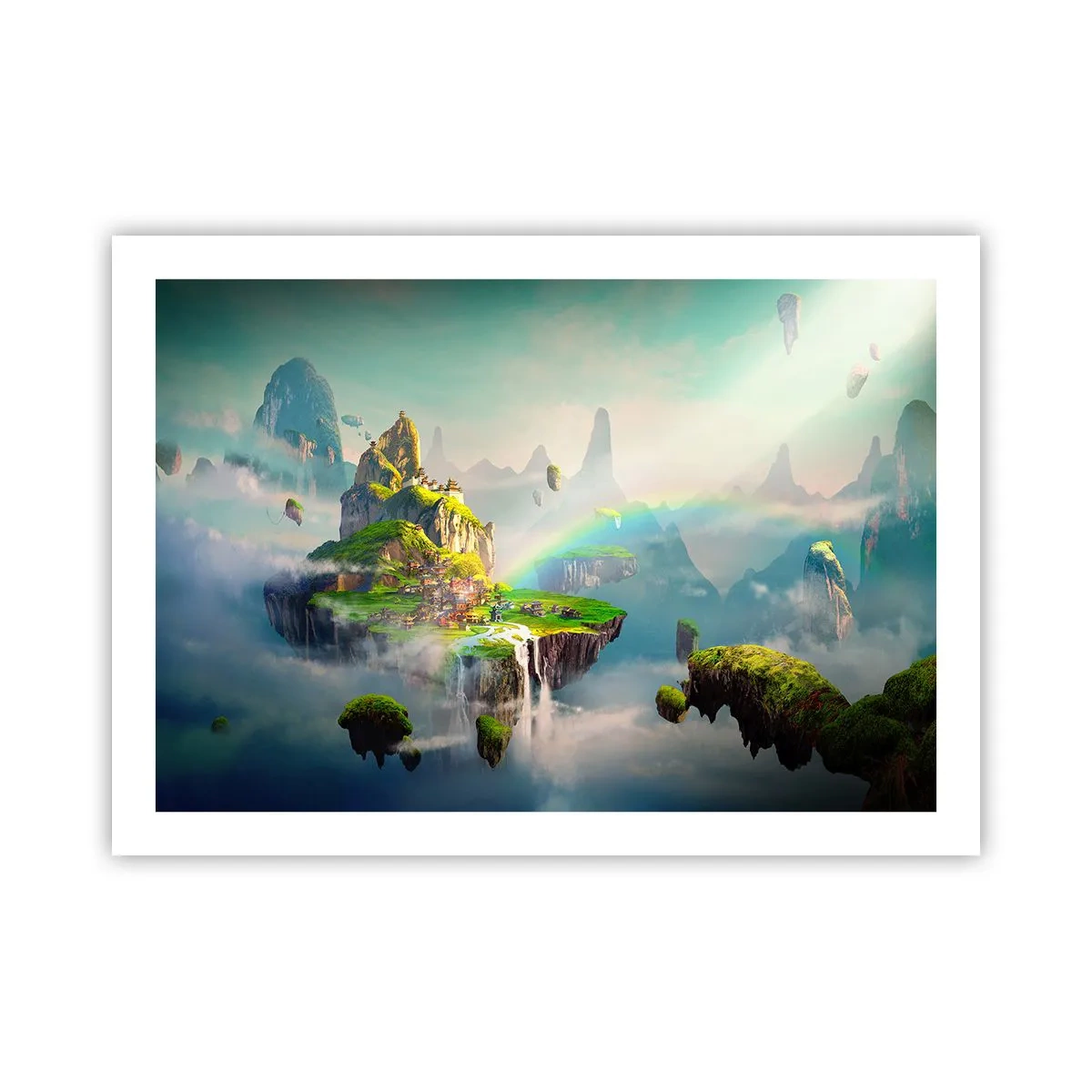 Plagát - Uprostred neba - šťastné ostrovy - 70x50 cm