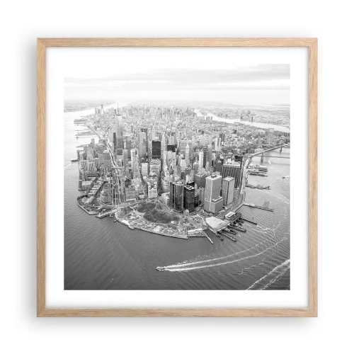 Plagát v ráme zo svetlého duba - Ako nemilovať? - 50x50 cm