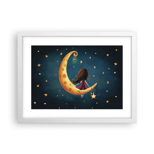 Plagát v bielom ráme - Kedysi dávno… - 40x30 cm