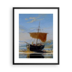 Plagát v čiernom ráme - Voda, zem, vzduch - 40x50 cm