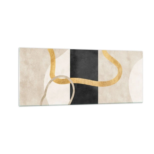 Obraz na skle - Tvary v slučke - 100x40 cm