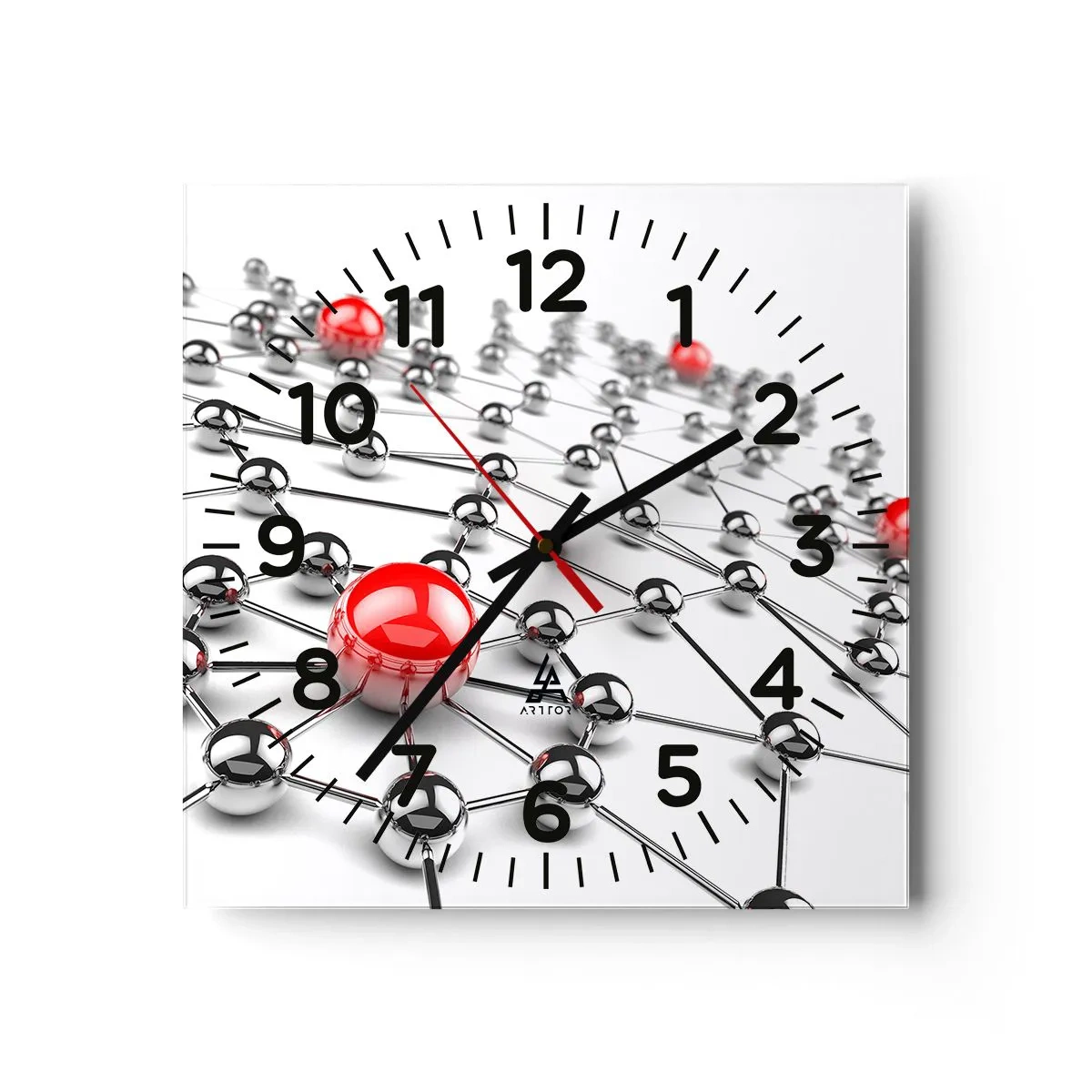 Nástenné hodiny - Strieborná sieť - 30x30 cm