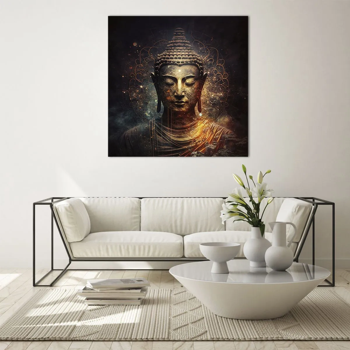 Obraz na skle - Duchovná rovnováha - 40x40 cm