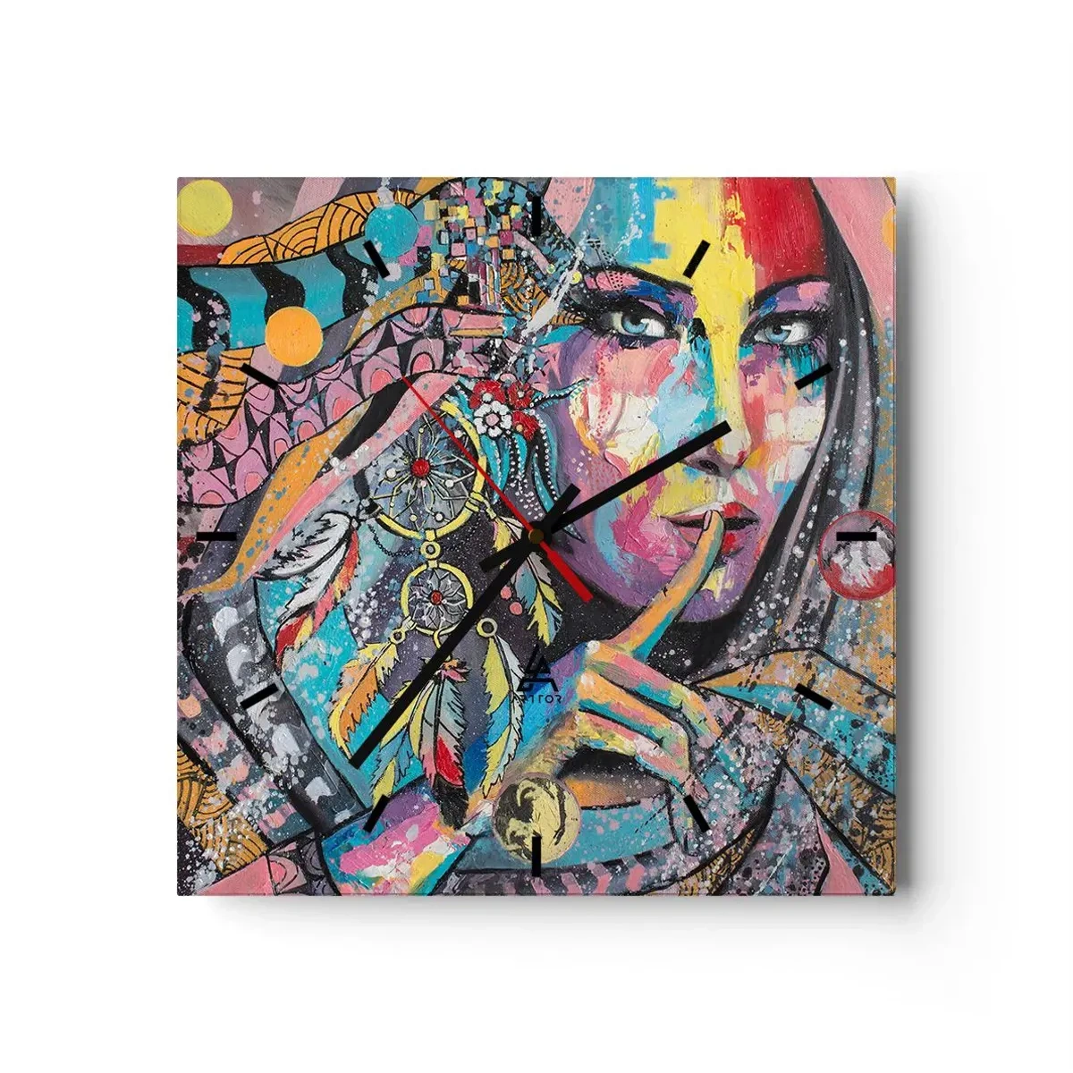 Nástenné hodiny - Mlč, než pochopíš - 40x40 cm