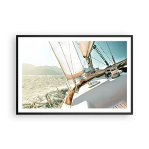 Plagát v čiernom ráme - Pod plnými plachtami - 91x61 cm
