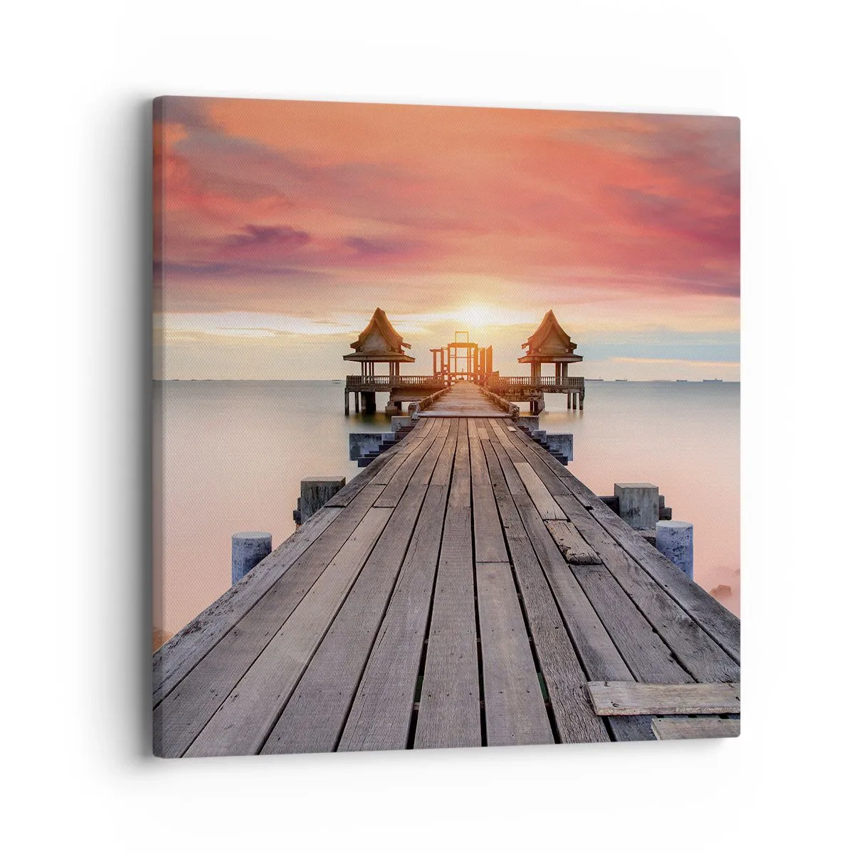 Obraz na plátne - Západ na východe - 40x40 cm