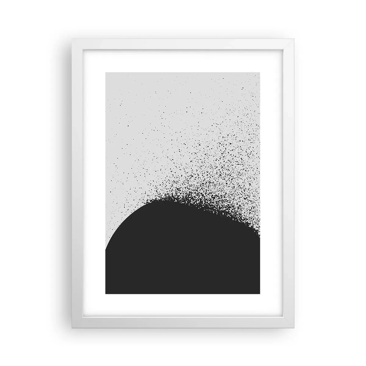 Plagát v bielom ráme - Pohyb častíc - 30x40 cm